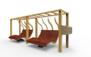 mała architektura, inne, seating, leasure and rest, community library, swing, chaise longue, pergola, high backrest