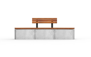 mała architektura, bench, seating, concrete, beton architektoniczy, price per metre, length measured on longer side, curved