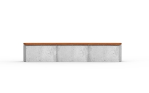mała architektura, bench, seating, concrete, beton architektoniczy, price per metre, length measured on longer side, curved