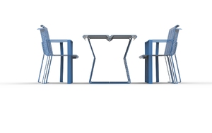 mała architektura, seating, chair, for single person, picnic set, obrotowa szachownica, steel backrest, steel seating, table, chess