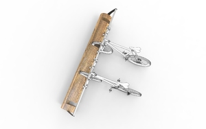 mała architektura, bicycle stand, kłoda, for wheel