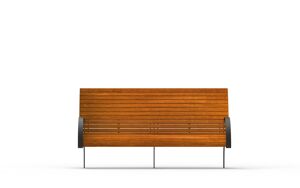 mała architektura, seating, wood backrest, armrest, wood seating, vintage, high backrest