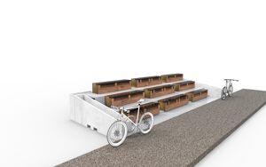 mała architektura, planter, bench, seating, leasure and rest, mobile (pallet jack compatible), parklet, cycle rack, table