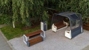 mała architektura, inne, seating, solarny, concrete, beton architektoniczy, fotowoltaika, picnic set, induction/qi charger, wood backrest, pergola, lighting, wood seating, wifi station, trelly