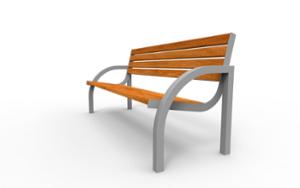 mała architektura, seating, wood seating, wood backrest, armrest