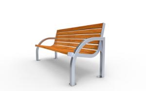 mała architektura, seating, wood seating, wood backrest, armrest