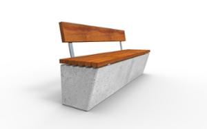 mała architektura, seating, concrete, beton architektoniczy, wall top, wood backrest, wood seating