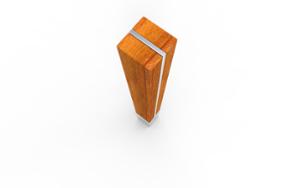 mała architektura, bollard, drewno