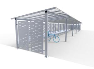 mała architektura, inne, bicycle stand, bicycle canopy, bus stop canopy, multiple stands, for wheel, canopy