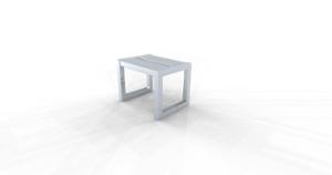 mała architektura, bench, steel seating, modular, for single person