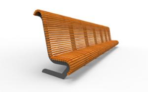 mała architektura, seating, wood seating, wood backrest, modular, high backrest
