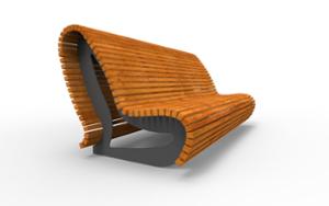 mała architektura, seating, wood seating, wood backrest, high backrest