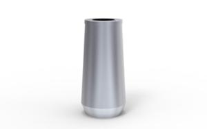 mała architektura, litter bin, curved, lid mounted with gudgeon pin