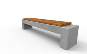 mała architektura, bench, wood seating, concrete, beton architektoniczy
