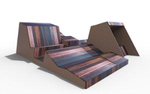 mała architektura, bench, seating, wood seating, wood backrest, multipurpose, double-sided , chaise longue, leasure and rest