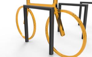 mała architektura, bicycle stand, cycle rack, rubber protection, with bike frame protection
