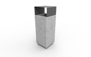 mała architektura, litter bin, concrete, beton architektoniczy, canopy roof / lid, safety ashtray