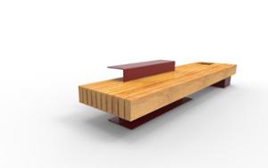 mała architektura, bench, seating, planter, wood seating, 230v and/or usb socket, vertical planks