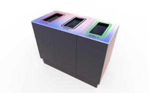 mała architektura, litter bin, full segregation, rectangular