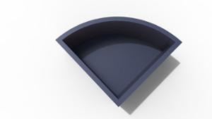 mała architektura, planter, curved