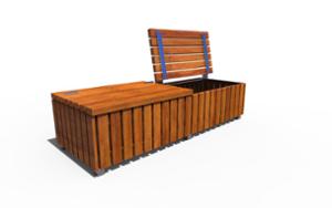 mała architektura, bench, wood seating, storage box