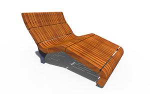 mała architektura, seating, wood seating, wood backrest, chaise longue, leasure and rest