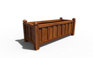 mała architektura, planter, drewno, vintage