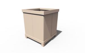 mała architektura, planter, rectangular, mobile (pallet jack compatible), for warsaw