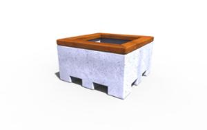 mała architektura, planter, concrete, beton architektoniczy, mobile (pallet jack compatible)