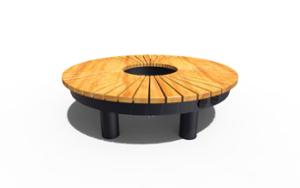 mała architektura, bench, inne, curved, wifi station, 230v and/or usb socket