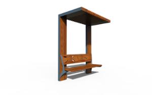 mała architektura, seating, inne, pergola, wood seating, wood backrest