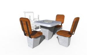 mała architektura, inne, concrete, beton architektoniczy, table, chess, accessible for disabled