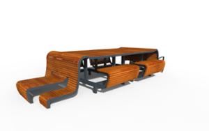 mała architektura, bench, seating, inne, wood seating, wood backrest, table, picnic set