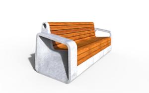 mała architektura, seating, wood seating, wood backrest, concrete, beton architektoniczy, wifi station, lighting, 230v and/or usb socket, induction/qi charger