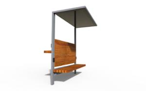 mała architektura, seating, inne, pergola, wood seating, wood backrest, canopy roof / lid, 230v and/or usb socket, canopy, fotowoltaika