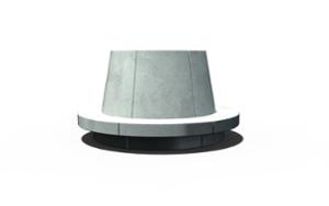 mała architektura, bench, seating, planter, curved, concrete, beton architektoniczy, modular