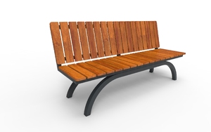 mała architektura, seating, wood seating, wood backrest, horizontal planks