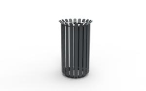 mała architektura, litter bin, stal, corten