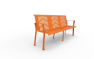 mała architektura, seating, steel seating, steel backrest