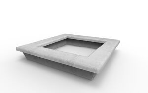 mała architektura, bench, planter, curved, concrete, beton architektoniczy, modular