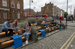 mała architektura, bench, seating, planter, mobile (pallet jack compatible), table, cycle rack, parklet, leasure and rest