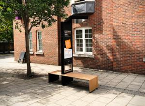mała architektura, bench, seating, solarny