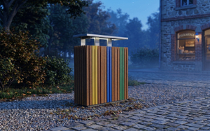 mała architektura, litter bin, safety ashtray, preliminary segregation, full segregation, canopy roof / lid