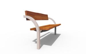 street furniture, seating, wood seating, wood backrest
