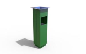 street furniture, litter bin, safety ashtray, ashtray with small litter bin, ashtray, logo, side aperture