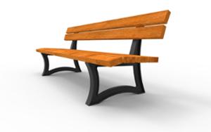 street furniture, seating, wood seating, wood backrest, logo, vintage
