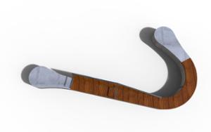 street furniture, bench, seating, wood seating, wood backrest, armrest, curved, concrete, smooth concrete, modular