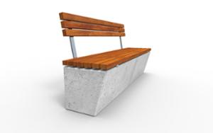 street furniture, seating, wood seating, wood backrest, concrete, wall top, smooth concrete