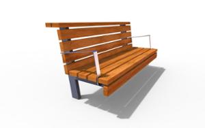street furniture, seating, wood seating, wood backrest, armrest