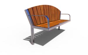 street furniture, seating, wood seating, wood backrest, armrest, logo, vintage
